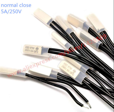 free ship 5 PCS KSD9700 250V 5A  Disc Temperature Switch normal close Thermostat Thermal Protector 40~150 degree centigrade ► Photo 1/2