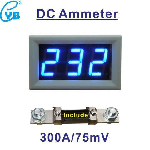 DC Ammeter Current Meter LED Digital Ammeter 300A 75mV Include a Shunt Amp Panel Meter DC 0-300A Current Indicator Ampere Meter ► Photo 1/1