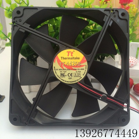 FAN FOR EVERFLOW Thermaltake TT TT-1425B 14cm TT-1425 14025 silence cooling fan A1425L12S 12V 0.3A ► Photo 1/1