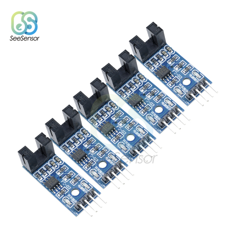 5PCS 3.3V-5V Slot Type IR Optocoupler Speed Sensor Module LM393 for Arduino 