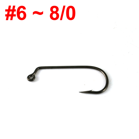 [100PCS/lot] Carbon steel 60 degree jig hook Fishing Hooks 6 1 1/0 2/0 3/0 4/0 5/0 6/0 7/0 8/0 ► Photo 1/6