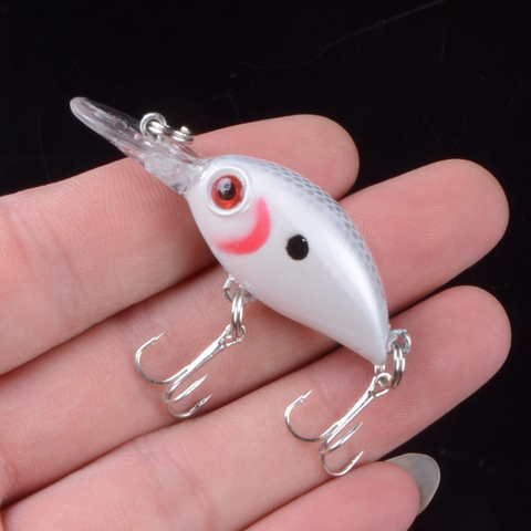 1pcs 5cm 4g Crankbait Fishing Lure Artificial Crank Hard Bait Topwater Minnow Fishing Wobblers Japan Fish Lures 3D Eyes ► Photo 1/6