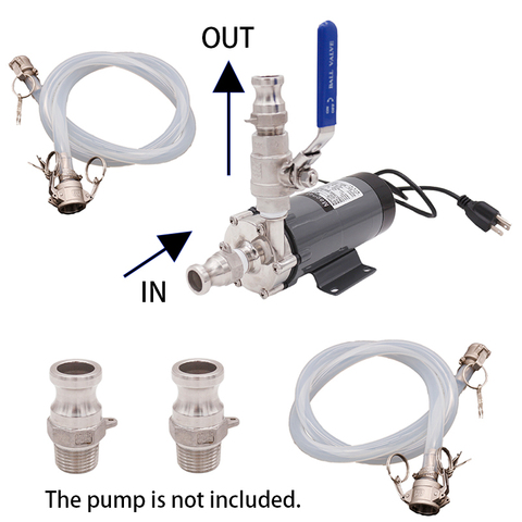 Transfer Pump Camlock Quick Connect Kit Homebrew Pump Accessories Food Grade Silicone and Stainless Steel 304 ► Photo 1/2