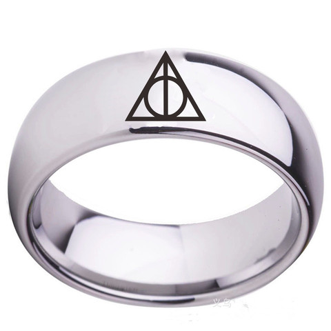 Free Ship Stainless Steel Jewelry Movie Harri Pot Deathly Hallows Ring Fashion Rotated Triangle Ring For Women&Men Jewelry ► Photo 1/1