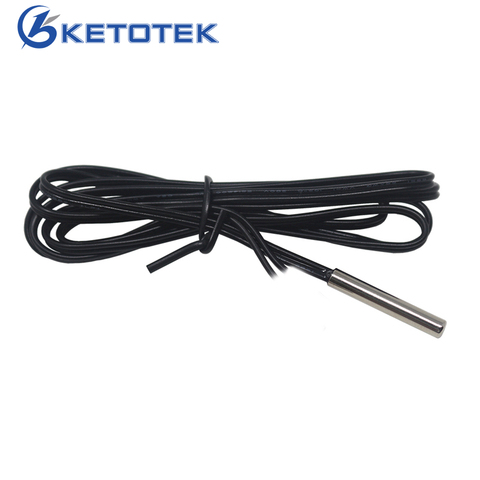 1m 2m 5m NTC 10K temperature sensor probe -40-120C  cylinder-shaped 4*25mm used in temperature controller ► Photo 1/1
