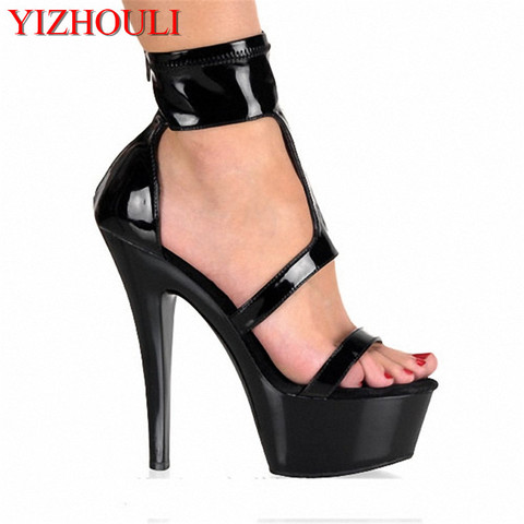 Summer Women's Sexy Platform High heel Shoes 15cm pole dancing Sandals 6 inch Exotic Dancer shoes ► Photo 1/5