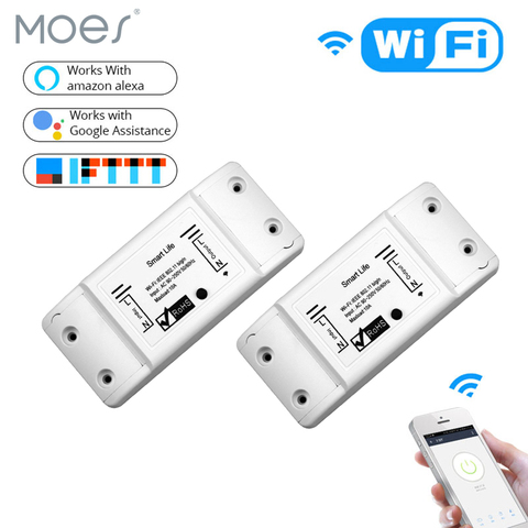2 Pieces DIY WiFi Smart Light Switch Universal Breaker Timer Wireless Remote Control Works with Alexa Google Home Smart Home ► Photo 1/6
