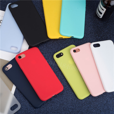 Luxury Thin Soft Color Phone Case For Iphone 7 8 6 6s Plus 5s Se