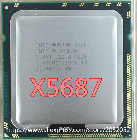 Intel Xeon X5687 processor (3.6GHz/12MB/4 cores/Socket 1366/6.4 GT/s QPI)Original Server CPU  free shipping ► Photo 1/1