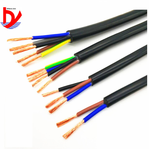 22 AWG 0.3MM2 RVV 2/3/4/5/6/7/8/10/12/14/16/18 Cores Pins Copper Wire Conductor Electric RVV Cable Black ► Photo 1/5