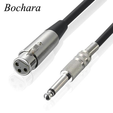 Bochara 1/4''Jack 6.5mm Male to XLR Female Microphone Mono Cable Foil+Braided Shielded 1.8m 3m 5m 10m ► Photo 1/6