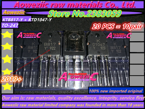 Aoweziic 2022+ 100% new imported original KTD1047-Y  KTB817-Y  KTD1047  KTB817 2SB817 2SD1047 TO-247  Power amplifier transistor ► Photo 1/3