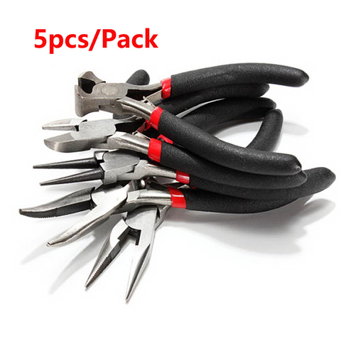 5pcs/set 4.5inch  Mini Electronic Pliers Diagonal Side Cutting Pliers Cable Wire Cutter Repair Pry Open Tool ► Photo 1/6