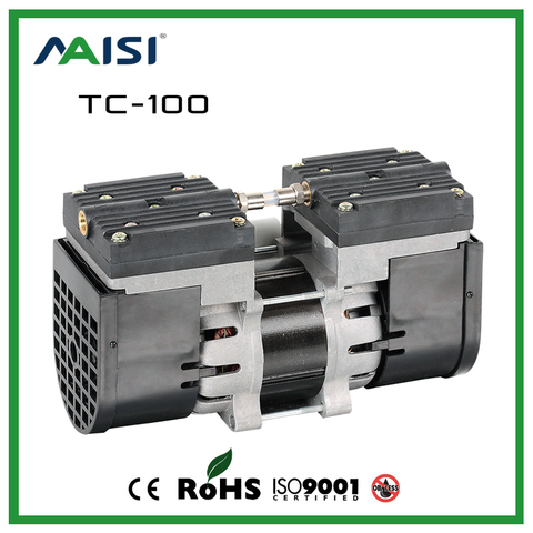 TC-100 110V /220V Double Head Oilless Diaphragm Vacuum Pump 100W 60HZ(AC) 24L/MIN Medical mute pump 3.6 bar electric vacuum pump ► Photo 1/6