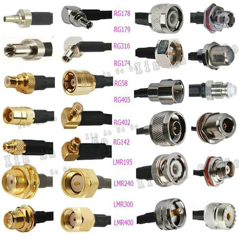 Custom RF connector SMA SMB MCX MMCX to BNC TNC FME UHF PL259 SO239 N F CRC9 TS9 MS156 Pigtail Cable One-stop purchase support ► Photo 1/3