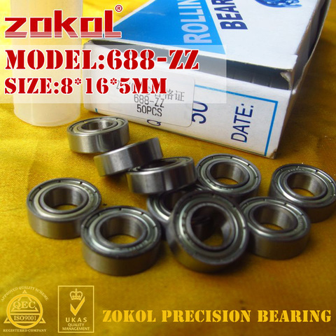 ZOKOL 688 ZZ 2RS 688RS 688 bearing Miniature 688ZZ  P5Z4 Z1 Deep Groove ball bearing 8*16*4mm 8*16*5mm ► Photo 1/6