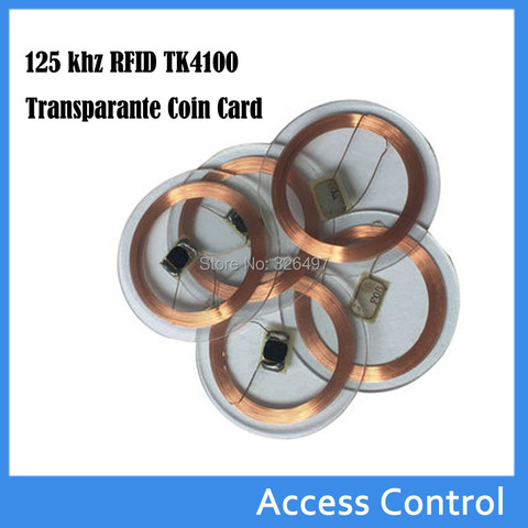 1PCS 125 khz RFID EM4100 TK4100 Transparante Coin Card (25mm) Id-kaart cards for Access Control Tags ► Photo 1/6