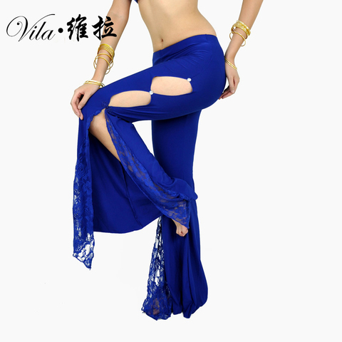 Professional Belly Dance Flank Openings Lace Trousers Pants latin dance women dance pants ► Photo 1/6