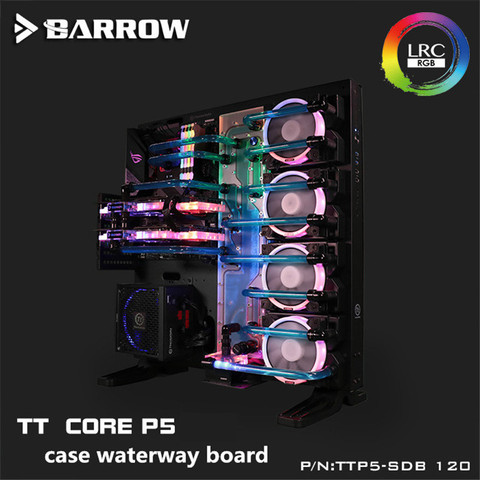 Barrow Distro plate for TT Core P5 Dynamic Chassis, Waterway Board Deflector Water Cooling 5V MB SYNC TTP5-SDB 120 ► Photo 1/6