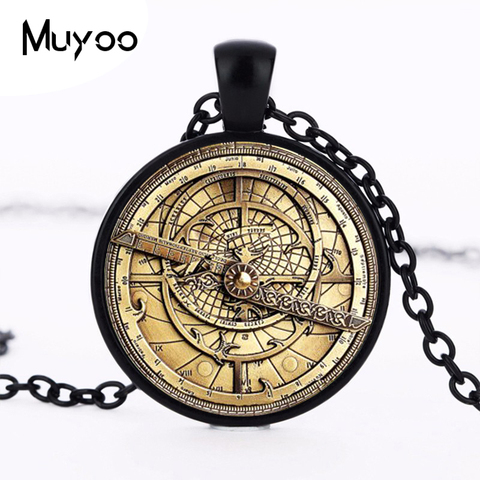 Steampunk Mysteries BILL CIPHER WHEEL Necklace Glass mens astrolabe women best friends Pendant HZ1 ► Photo 1/3