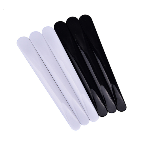 Length 10.8CM 10Pcs Cosmetic Spatula Plastic DIY Facial Mask Mixing Spatulas Spoon Stick Plastic Makeup Tools White Black ► Photo 1/4