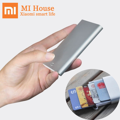 Xiaomi MIIIW Card Case Automatic Pop Up Box Cover Card Holder Mijia Metal Wallet ID Portable Storage Bank Card Credit Card ► Photo 1/6