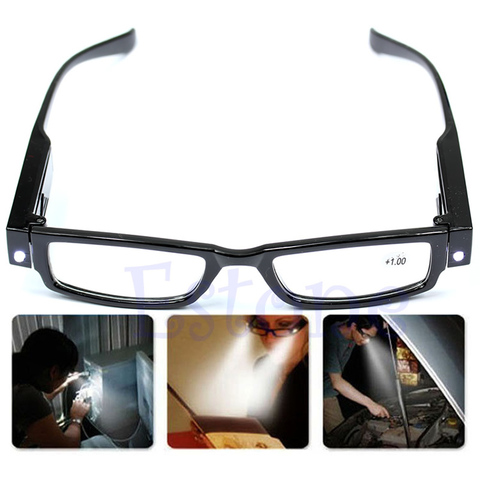 Multi Strength LED Reading Glasses Eyeglass Spectacle Diopter Magnifier Light UP A27542 ► Photo 1/6