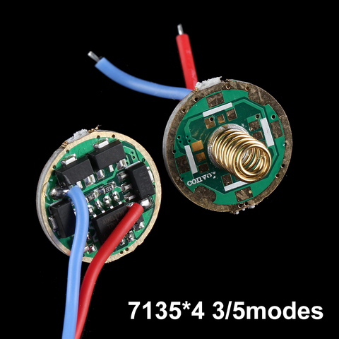 AMC7135*4 3/5 modes Flashlight circuit board Anti-reverse ► Photo 1/2