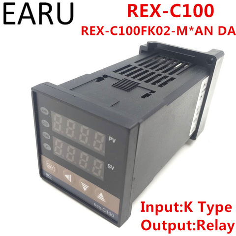 RKC REX-C100 REX-C100FK02-M*AN DA Digital PID Temperature Control Controller Thermostat Relay Output K Type Input AC110-240V ► Photo 1/1