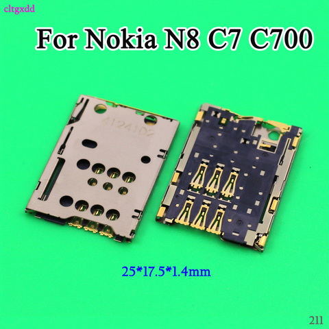 cltgxdd For Nokia N8 C7 Motorola MOTO XT919 Sim Card Reader Module Slot Tray Holder Socket Repalcement Part Connector ► Photo 1/2