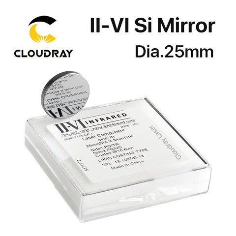 Cloudray II-VI Si Mirror Dia. 25mm Thk.3mm for CO2 Laser Engraving Cutting Machine Free Shipping ► Photo 1/3