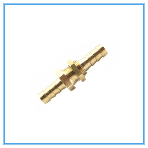 Pipe ID 6 8 10 12 14 16mm Hose Barb Bulkhead Brass Barbed Tube Pipe Fitting Coupler Connector Adapter For Fuel Gas Water  Copper ► Photo 1/1