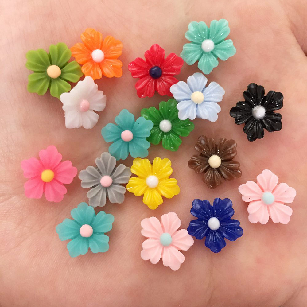 Lovely DIY Colorful Craft Resin Flower Flatback Scrapbooking For Phone/wedding