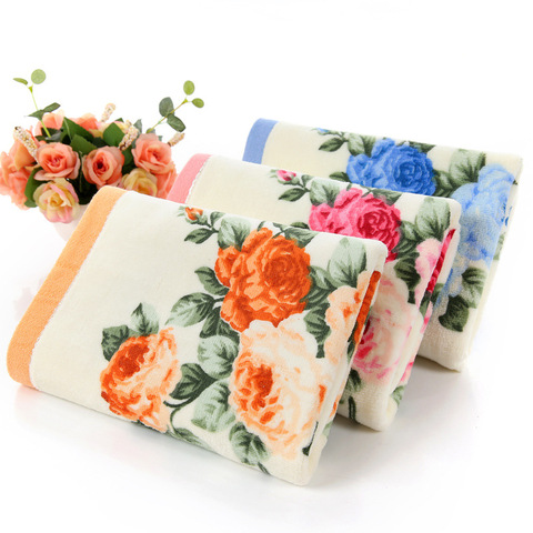 3PCS*LOT Flower Printed Cotton Face Towel,Quality Pattern Bathroom Hand Towels,Embroidery Terry Towels,Petites Serviette Main ► Photo 1/6