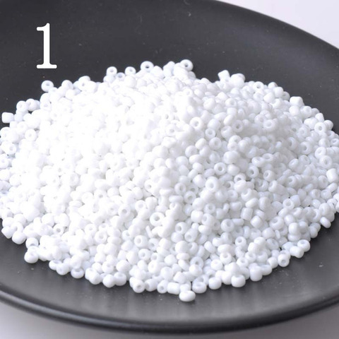 16g 1000pcs 2mm 12/0 White Solid Color Opaque Round Loose Spacer Beads Cezch Glass Seed Beads Jewelry Making DIY Garment Bead ► Photo 1/2