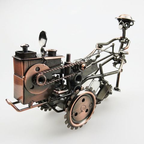 Wrought Iron Vintage Retro Iron Tractor Model metal craft Office home creative decoration ornament Vehicle Miniature Desktop Art ► Photo 1/6