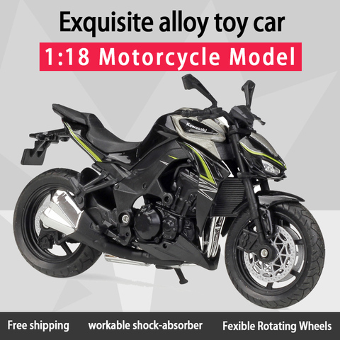 Welly 1:18 Kawwasaki Z1000 Alloy Diecast Motorcycle Model Workable Shork-Absorber Toy For Children Gifts Toy Collection ► Photo 1/6