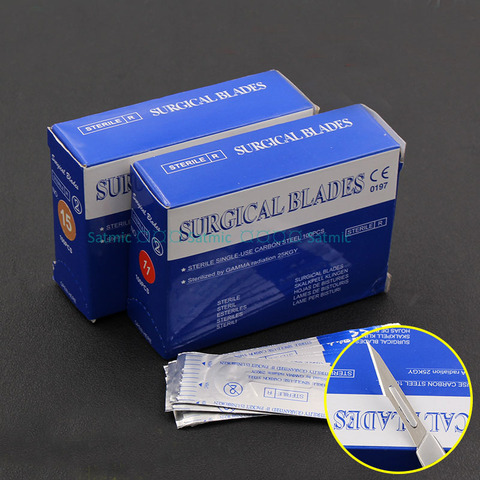 100 Pcs Scalpel Blades 10# ,11#,12#,15#,20#,21# For Dental medical Stainless Steel Surgical Blade ► Photo 1/6