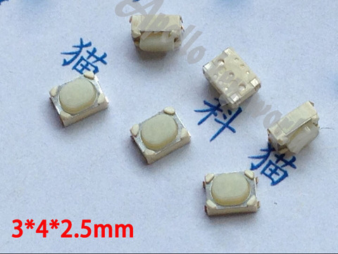 SMD Micro Switch Tactile Push Button For Chevrolet New LaCrosse Cruze Excelle Regal Remote Key (3*4*2.5) 100PCS/lot ► Photo 1/1