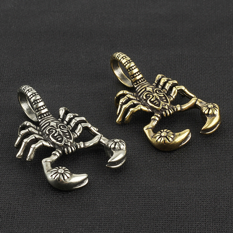 Scorpion Knife Beads Copper Pendant Brass EDC Paracord Scorpion Brass Key Ring Accessories ► Photo 1/6