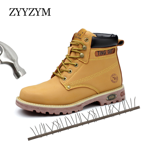 ZYYZYM Steel Toe Shoes Men Safety Work Boots Autumn Winter Outdoors Men Work Safety Shoes Anti-piercing Protection Footwear ► Photo 1/6