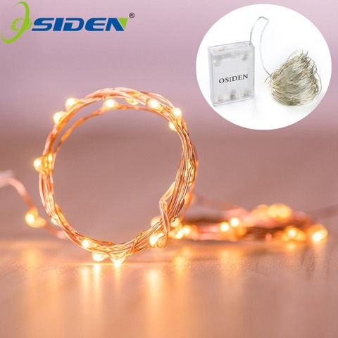 Led Strings light 2M 5M 10M 100led  Copper Wire 3XAA Battery Operated Christmas Wedding Party Decoration LED String Fairy Lights ► Photo 1/6