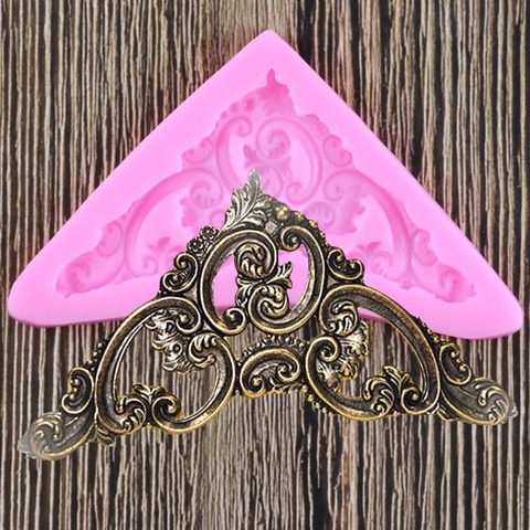 DIY Baroque Scroll Relief Silicone Mold Fondant Chocolate Candy Mold Cake Decorating Tools Kitchen Baking Tools Polymer Clay ► Photo 1/6