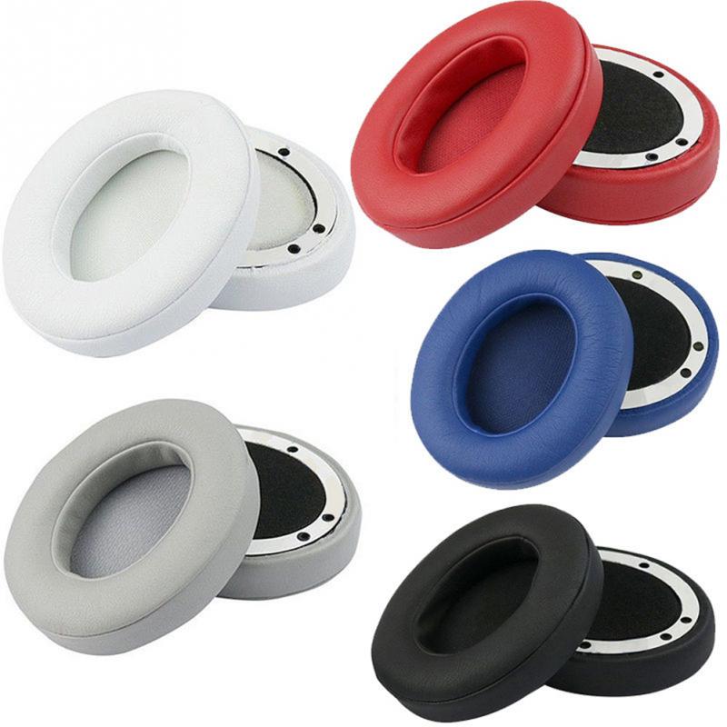 2Pcs New Replacement Ear Pads PU Leather Ears Cup Cushion for Beats by dre 2.0 Studio Wireless Black White 95x75mm #05 ► Photo 1/6