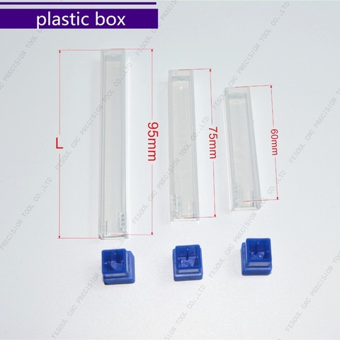 100pcs-Free shipping cnc solid carbide end mill plastic box,cuboid milling cutter box,transparent tungsten steel knife PP box ► Photo 1/1