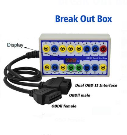 Newest Auto Car OBD 2 Break Out Box OBD2 Breakout Box OBD OBDII Protocol Detector Diagnostic Connector Detector ► Photo 1/3