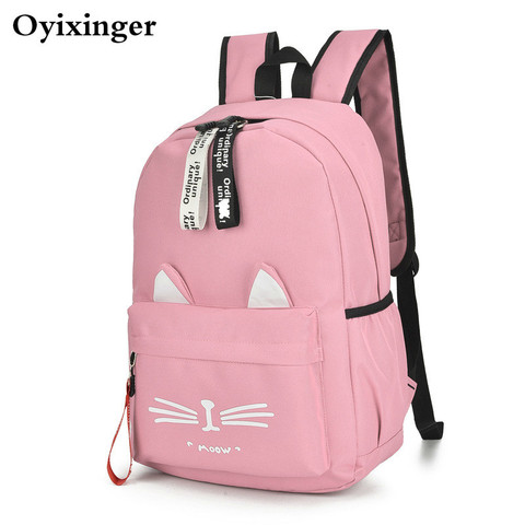 New Both Shoulders Girls Backpack Lovely Cat Ears Student Children School Bags For Boys Bag Kids Mochila Escolar Cartable Enfant ► Photo 1/6