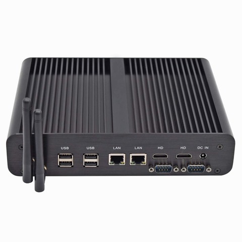 Desktop PC Fanless Mini PC, 2 RS232 COM, Support DIY SSD, Intel Core i7 5500U,HD Graphics 5500, 1000Mb windows10 2*HDMI SPDIF ► Photo 1/1