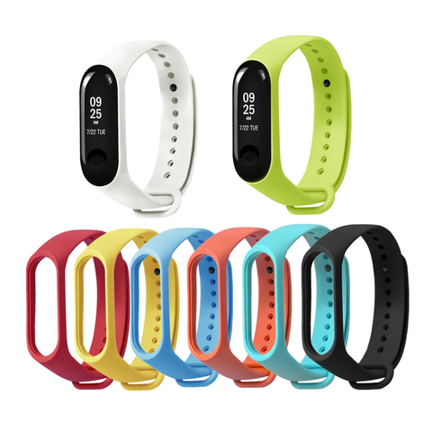 For Mi band 4 Silicone wrist Watch strap For MiBand 4 Bracelet Colorful Strap Wristband Replacement Smart Band mi band3 strap ► Photo 1/6