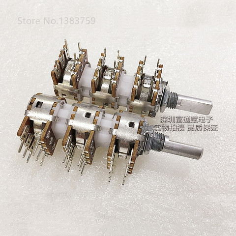 148 type potentiometer six channel B10K*6 power amplifier volume adjustment potentiometer half handle length 20MM ► Photo 1/1